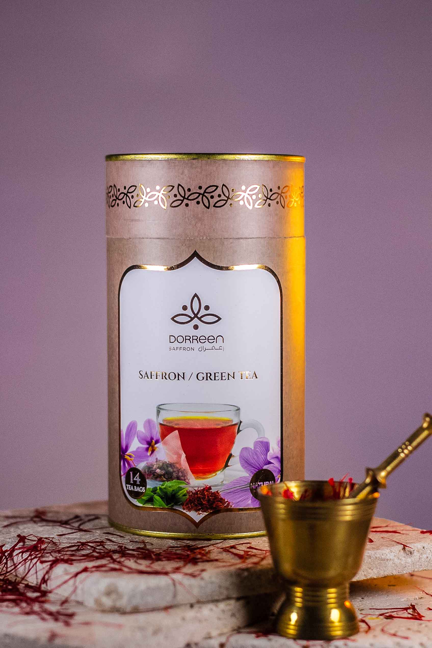 Saffron Green Tea Box