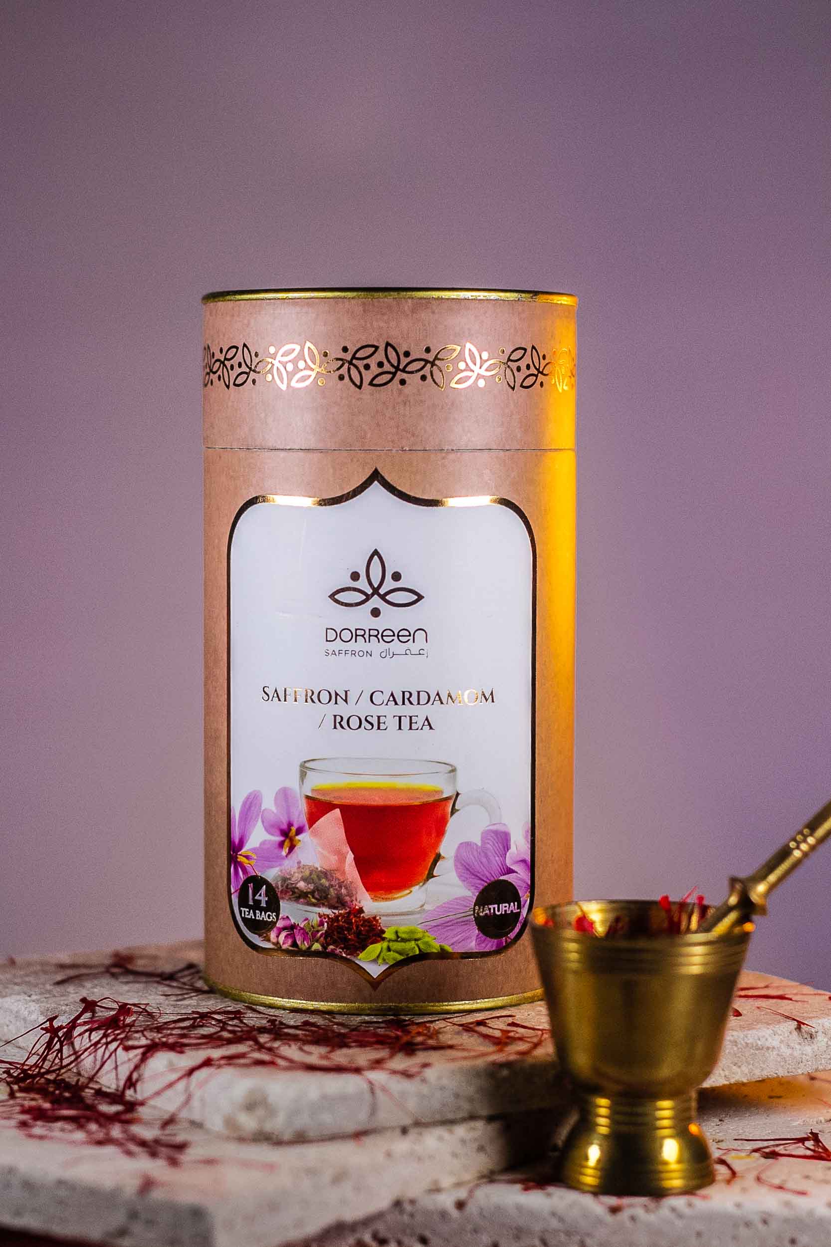 Saffron, Cardamom Rose Tea Box